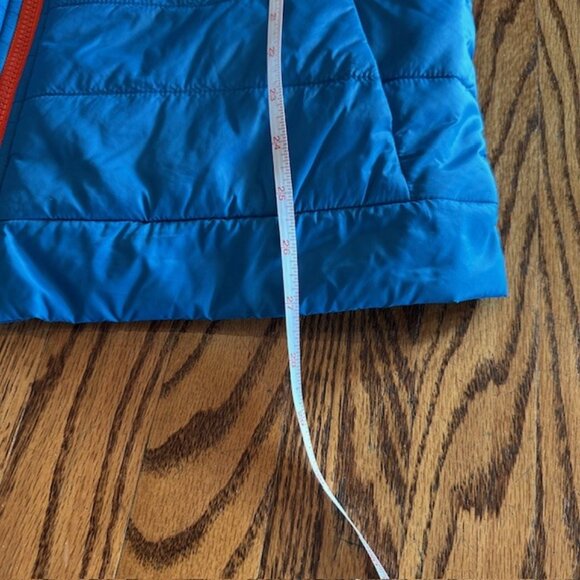 The North Face Quilted Vest Men's Medium Turquoise & Orange Like New Lightweight - Picture 9 of 11